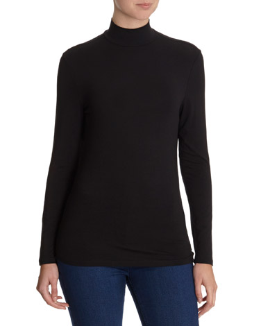 Long-Sleeved Turtle Neck Top